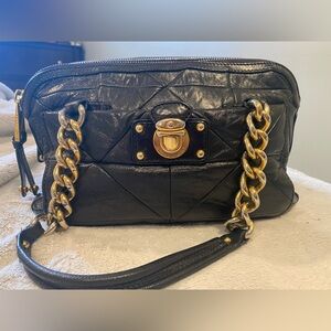 Marc Jacobs Black Patchwork Leather Ines Bag